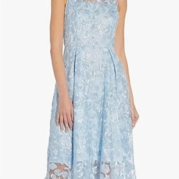 NWT Adrianna Papell ladies Lace Tea Length Dress size 4 - Picture 3 of 8